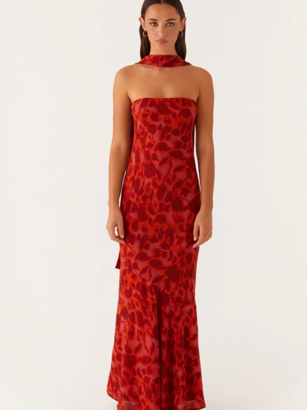 Peppermayo Under The Pagoda Maxi Dress Deep Red